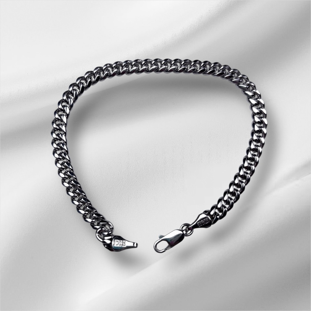 Men's Silver Chain Bracelet - Picture 2 of 3